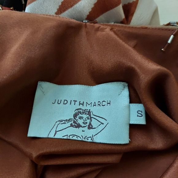 Judith March geometric patterned shift dress long sleeve mini Sz small - Picture 6 of 9